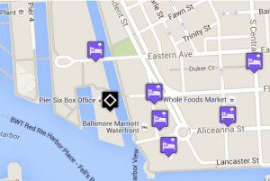 See closest hotels on a map