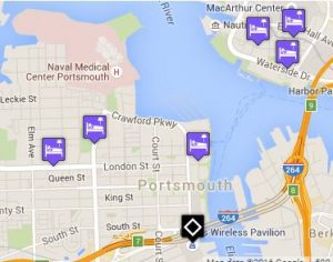 Click for map of hotels closest to Portsmouth Pavilion.
